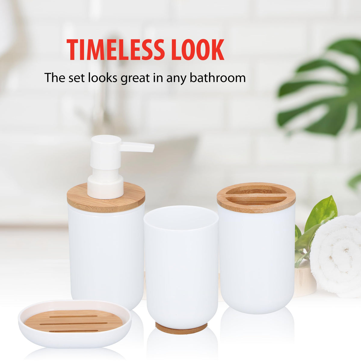 Set da Bagno 6 Pezzi Alpina - Accessori Completi Moderni