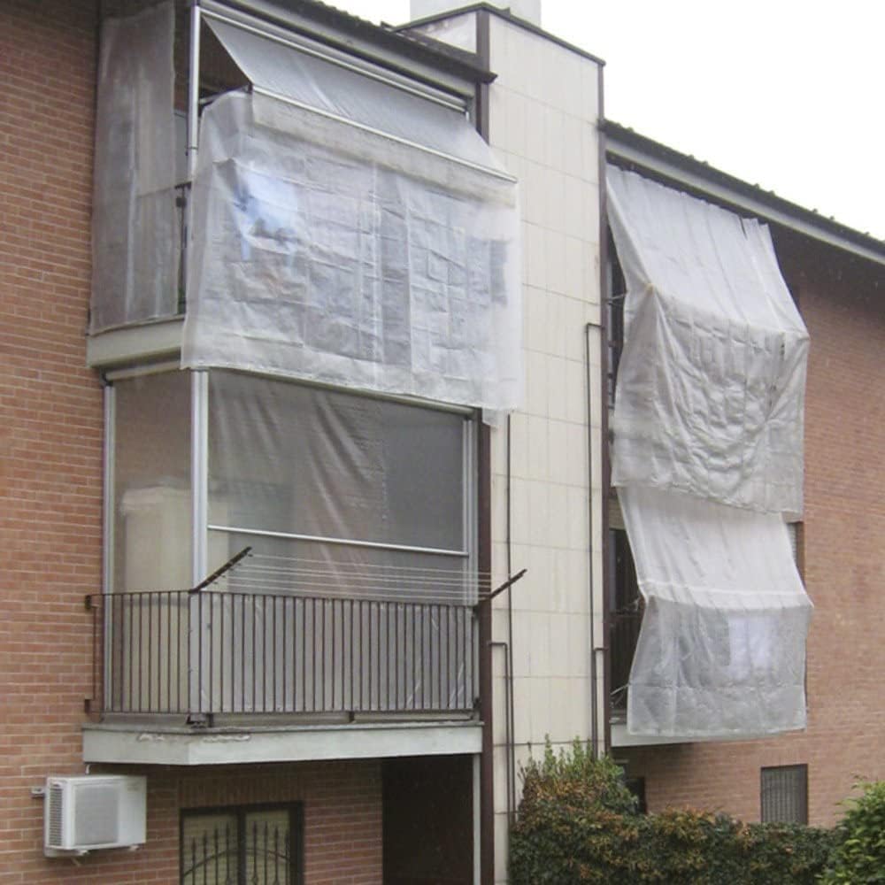Bâche en maille blanche 200 x 300 cm avec œillets - Protection et intimité pour mobilier de jardin, idéale pour le camping - Housse de protection pour meubles