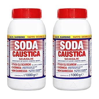 Soda Caustica Scaglie 1kg Pura 100% Sturatore Professionale