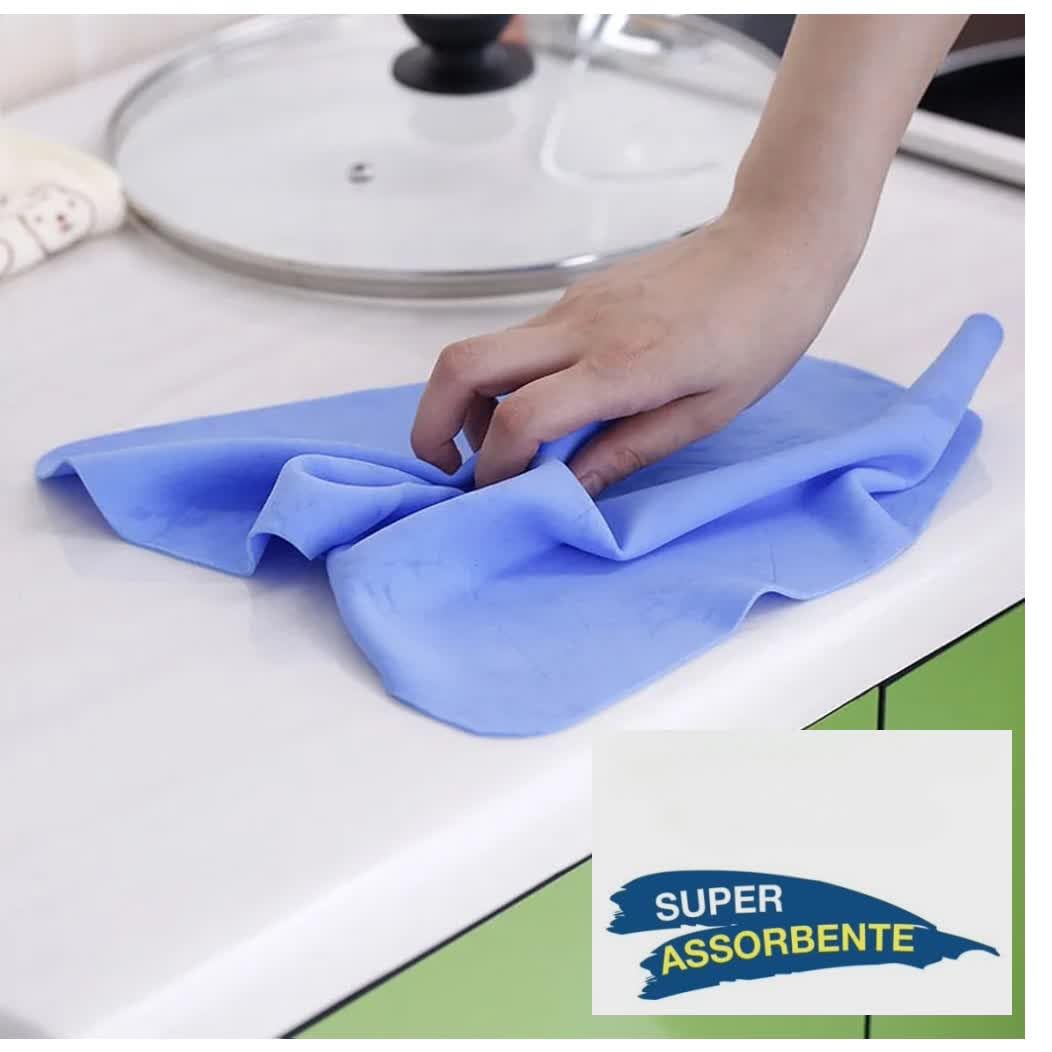 Lingettes absorbantes PVA Magic Cloth 30x30cm - Lot de 12 lingettes réutilisables, multicolores