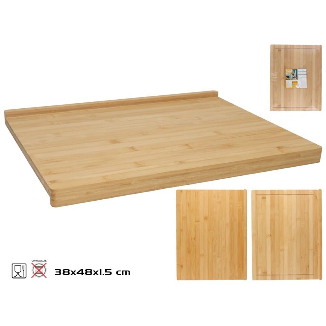 FercasaShop® Bamboo Cutting Board, Kitchen Accessory, XL Cutting Surface, 48 x 38 x 1.5 cm, Natural
