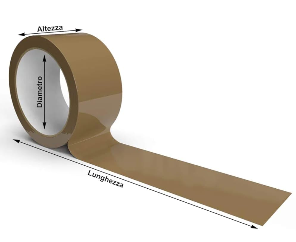Nastro Adesivo Avana 50mm x 66m Silenzioso - Imballaggio Professionale 50 Micron