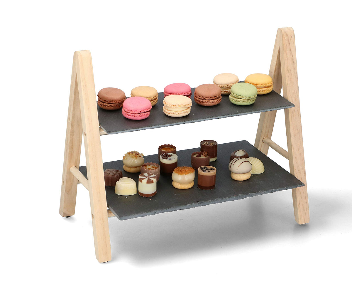 Alpina - 2-Layer Serving Tray, Color: Slate