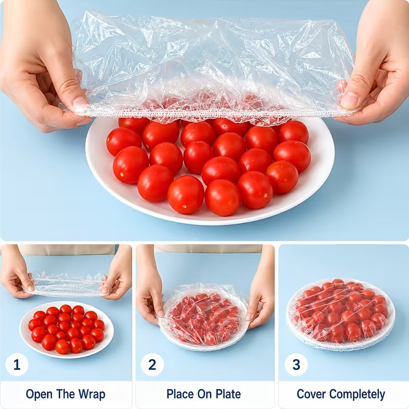 Copripiatti Elastici Riutilizzabili 200 Pz - Copri Alimenti Ø 25 cm Senza BPA