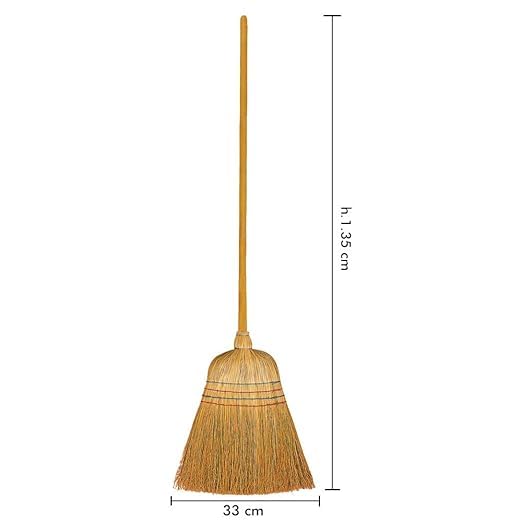 Set Pulizia Esterno Scopa Saggina + Paletta Zincata