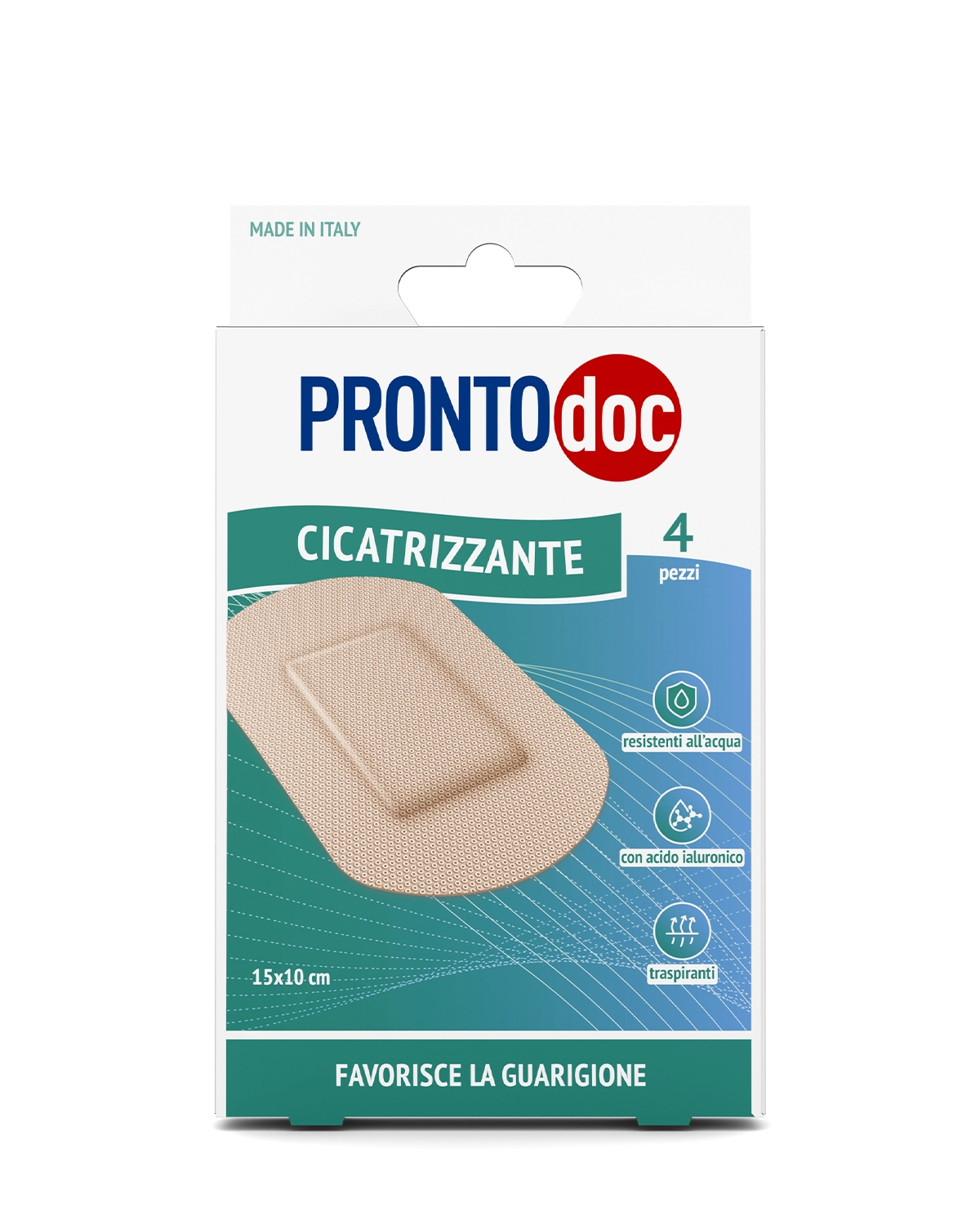 3 Confezione  Cerotti Azione Cicatrizante 15x10 cm, da 4 cerotti a confezione| PRONTO Doc
