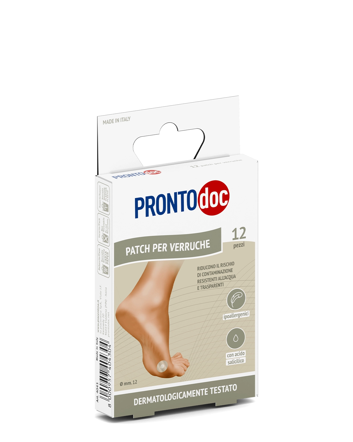 3 Confezione Cerotti per Verruche Mani e Piedi Pronto Doc - da 12 Pz.