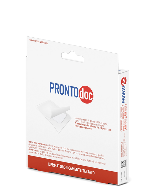 Prontodoc Sterile Gauze Compresses Size 10x10, 1 pack of 100 gauzes
