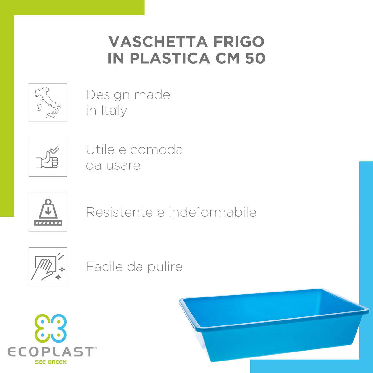 Vaschetta Frigo 16L Ecoplast Made in Italy 50x34cm