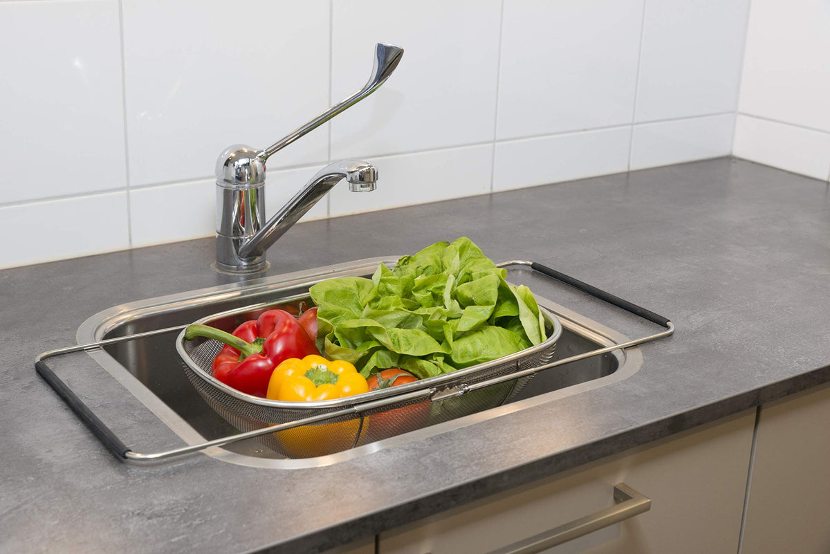 Colino Acciaio Inox Estraibile Lavello 33x23,5x10 cm