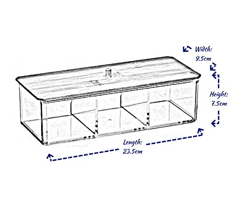 Organizzatore Cosmetici Acrilico Bambù 23x9x7cm Alpina