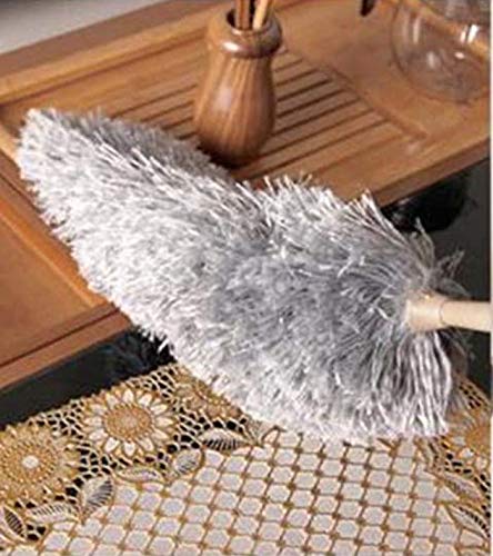 Feather Duster, Microfiber Duster, Feather Duster for Home, Car, Air Conditioner, Dust Brush, Shutter Brush, (Color: Gray)