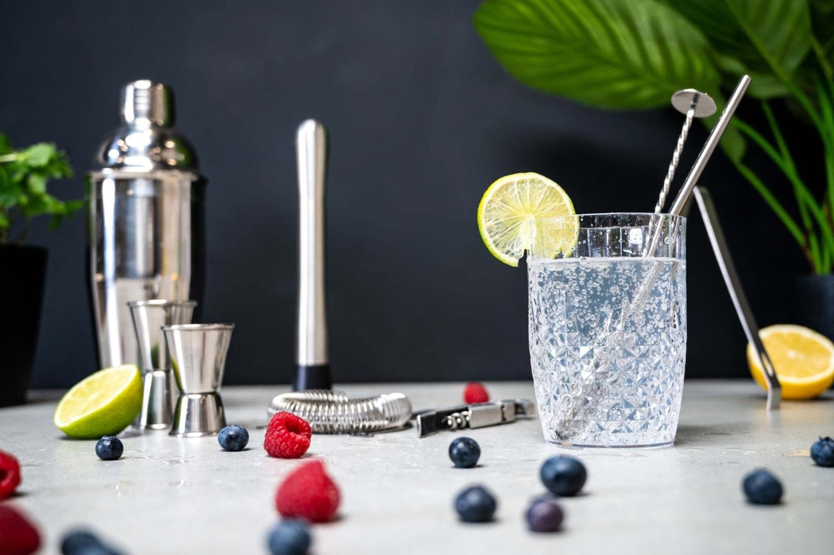 Ensemble shaker à cocktails 14 pièces en acier inoxydable