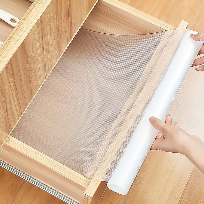 Set 2 Tappetini Antiscivolo Cassetti 50x150cm Trasparenti