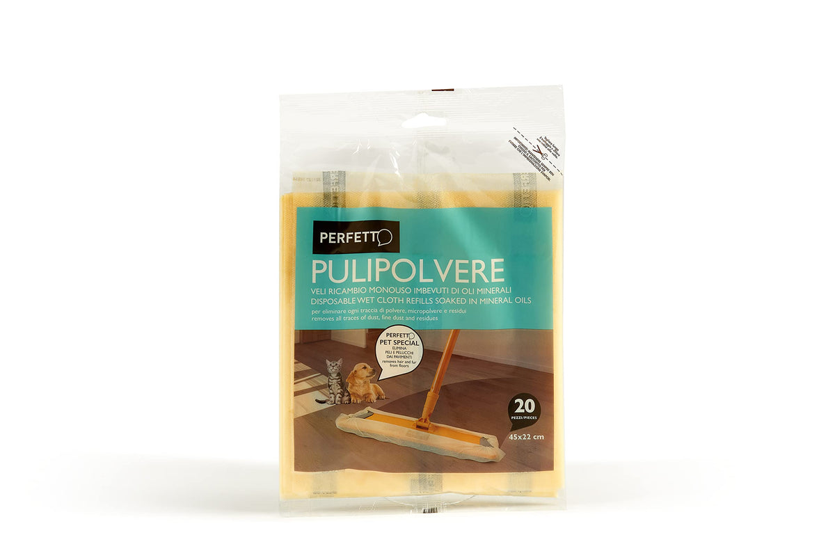 Perfetto Ricambi Pulipolvere 20 Retine 45x22cm Giallo