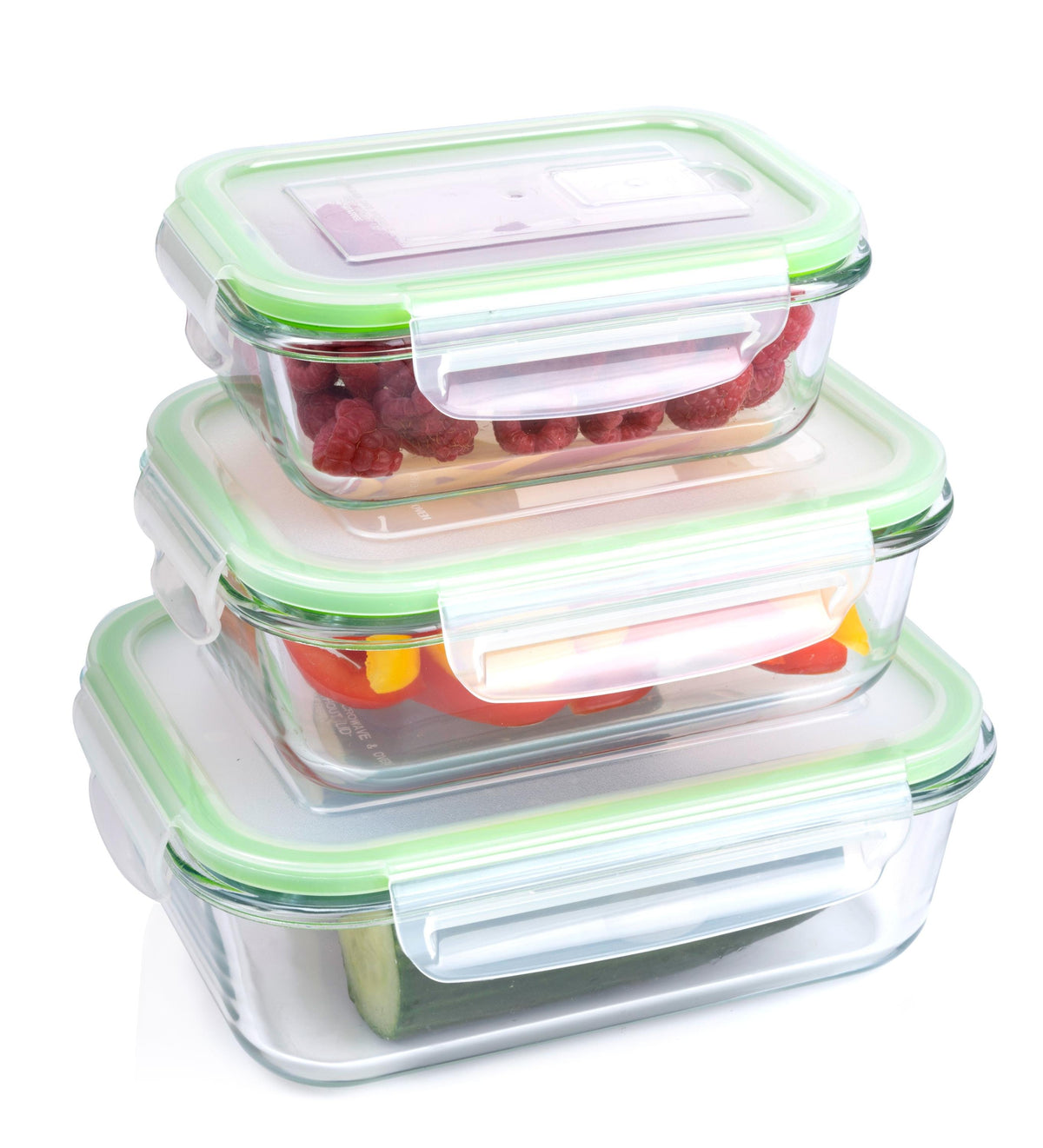 Set 6 Contenitori Vetro Borosilicato Ermetico 370-1050ml