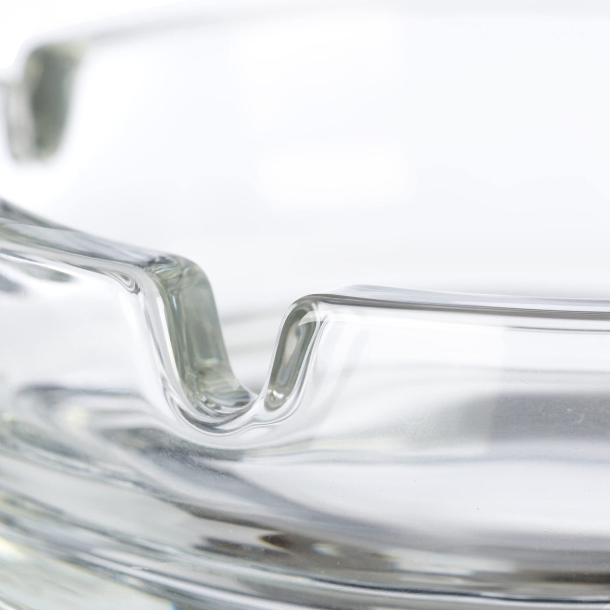 Ensemble de 4 cendriers en verre Relaxdays, porte-cendriers pour la maison et le bar, porte-cigarettes, H x D : 3,5 x 11 cm, transparent