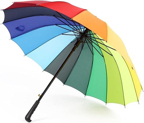 Ombrello Pieghevole Arcobaleno 16 Stecche Antivento