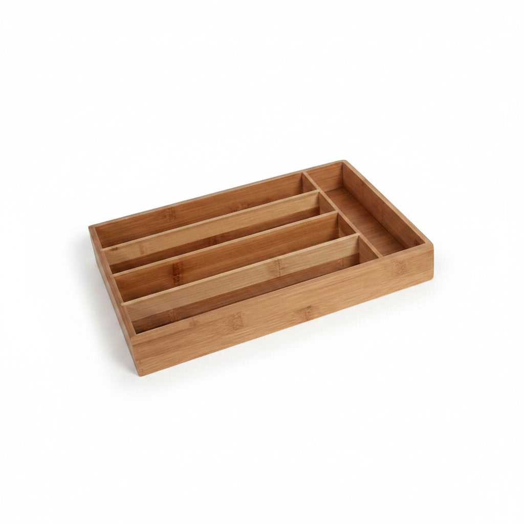 Boîte à couverts en bambou - Organisateur de couverts
