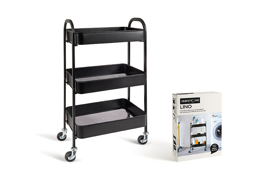 Metal laundry cart with Lino collection