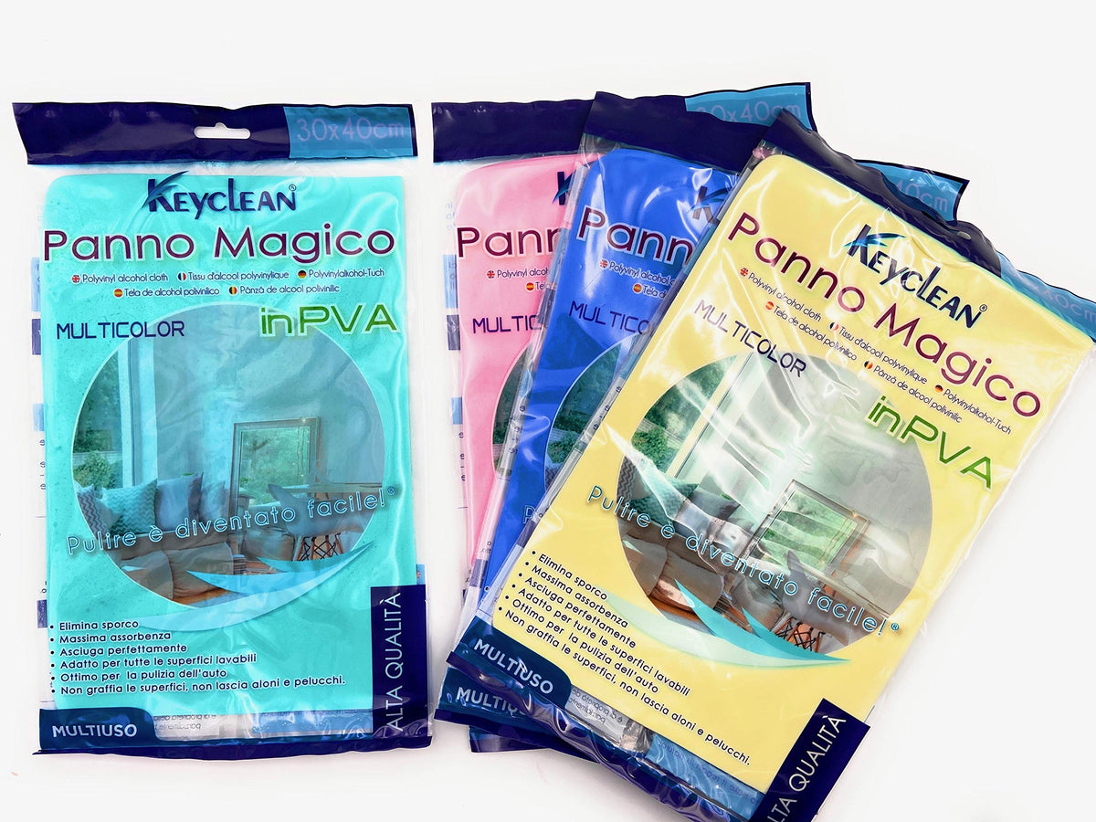 Keyclean Panno PVA Multiuso 30×40 cm – Set 12 Pezzi Ecologici