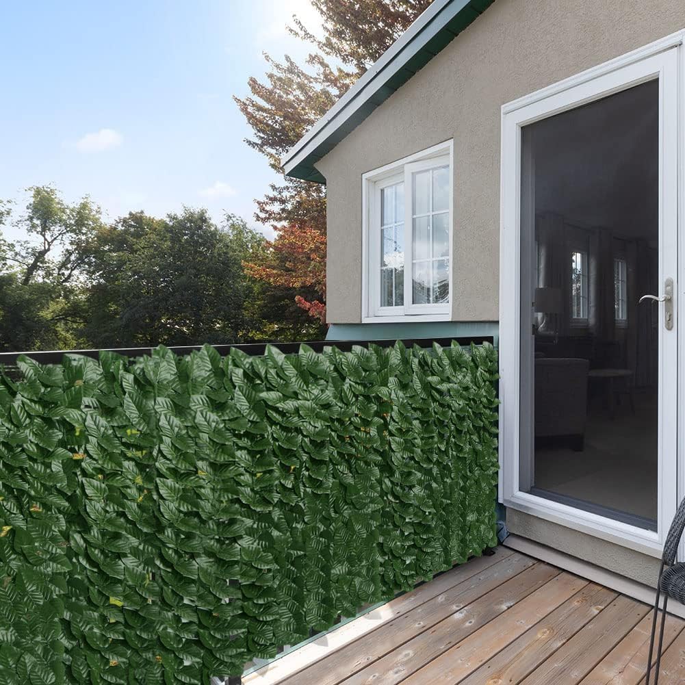 Siepe Artificiale Edera 1x3m Frangivista Verde Scuro