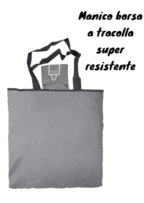 FERCASASHOP 4 Pieces Multipurpose Foldable Bag, Polyester, 4 Colors, Washable, Reusable, for Supermarket, Travel, Camping