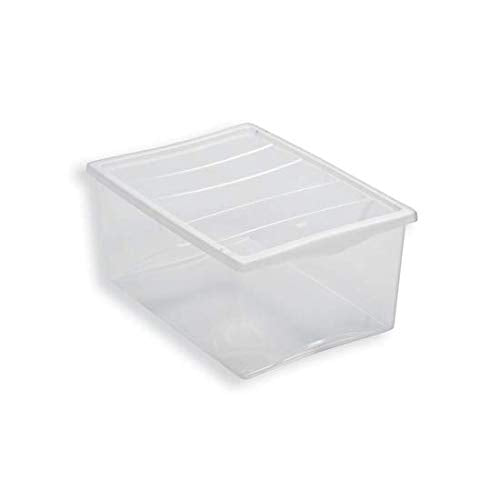 Contenitore Box 55x39x25 cm Trasparente con Coperchio