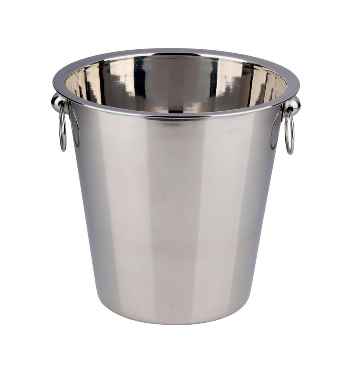 Secchiello Champagne & Vino in Acciaio Inox con Anelli | Ø21x20,5cm