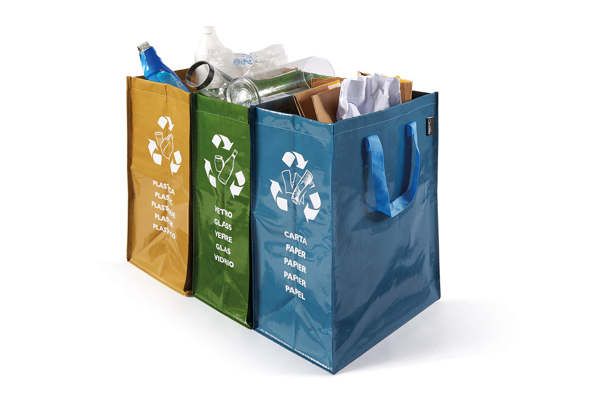 Perfect Recycle Bag Waste Bin for Separate Waste Collection 3 Compartments