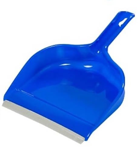 Lara Plastic Dustpan with Rubber Edge, 2 Pieces for Home, Garden and DIY