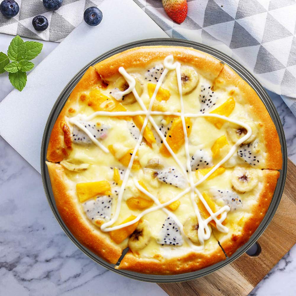 Set 2 Teglie Pizza Ø 32 cm. Antiaderenti con Fori Aerazione