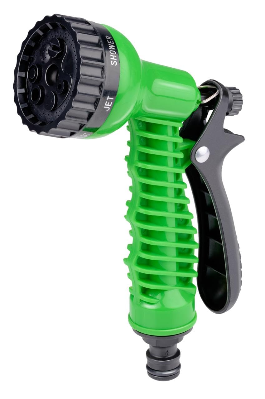 Tubo da Giardino Estensibile Kinzo 5-10 m con Pistola 7 Getti e Supporto