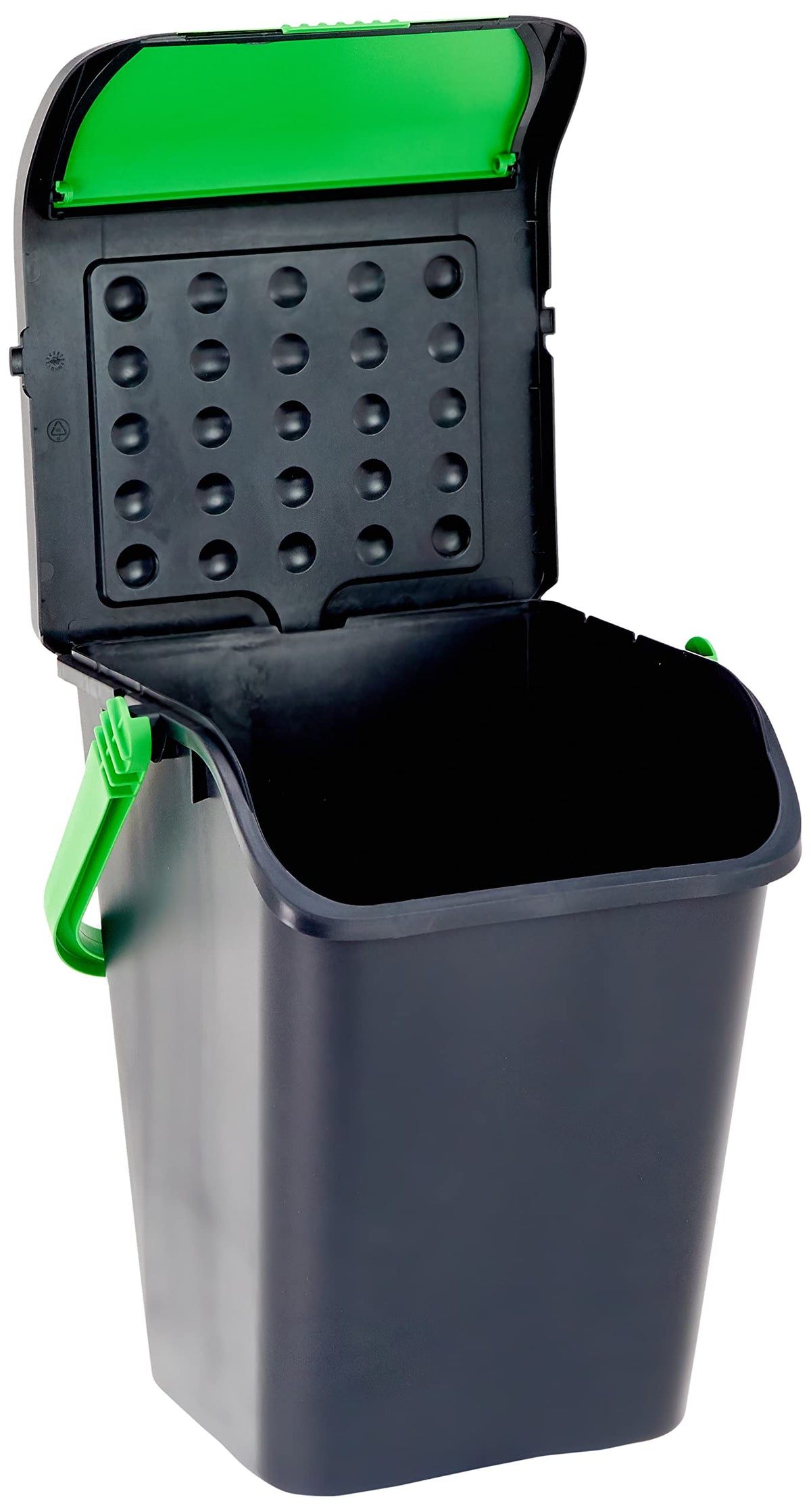 Poubelle Ecoplast 35L - Ouverture type livre - Fabriquée en Italie