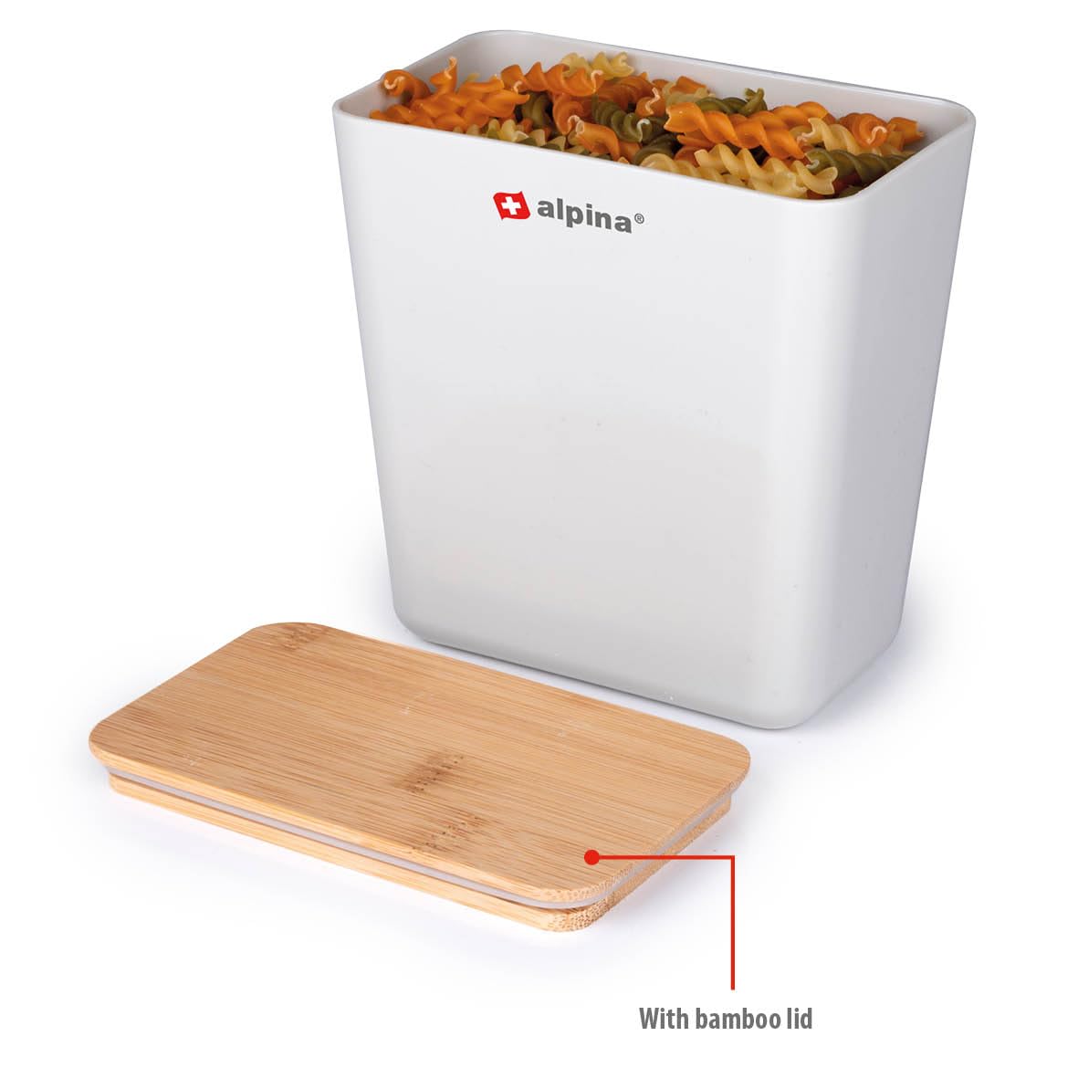Set 3 Contenitori Ermetici 1L Alpina | Coperchio Bambù