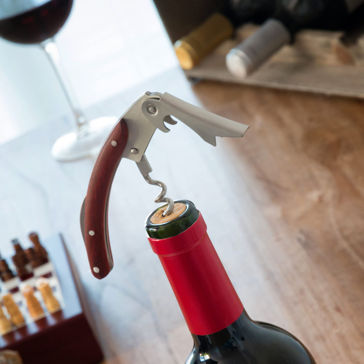 Set Accessori Vino Scacchi InnovaGoods Kit Sommelier 5 Pz