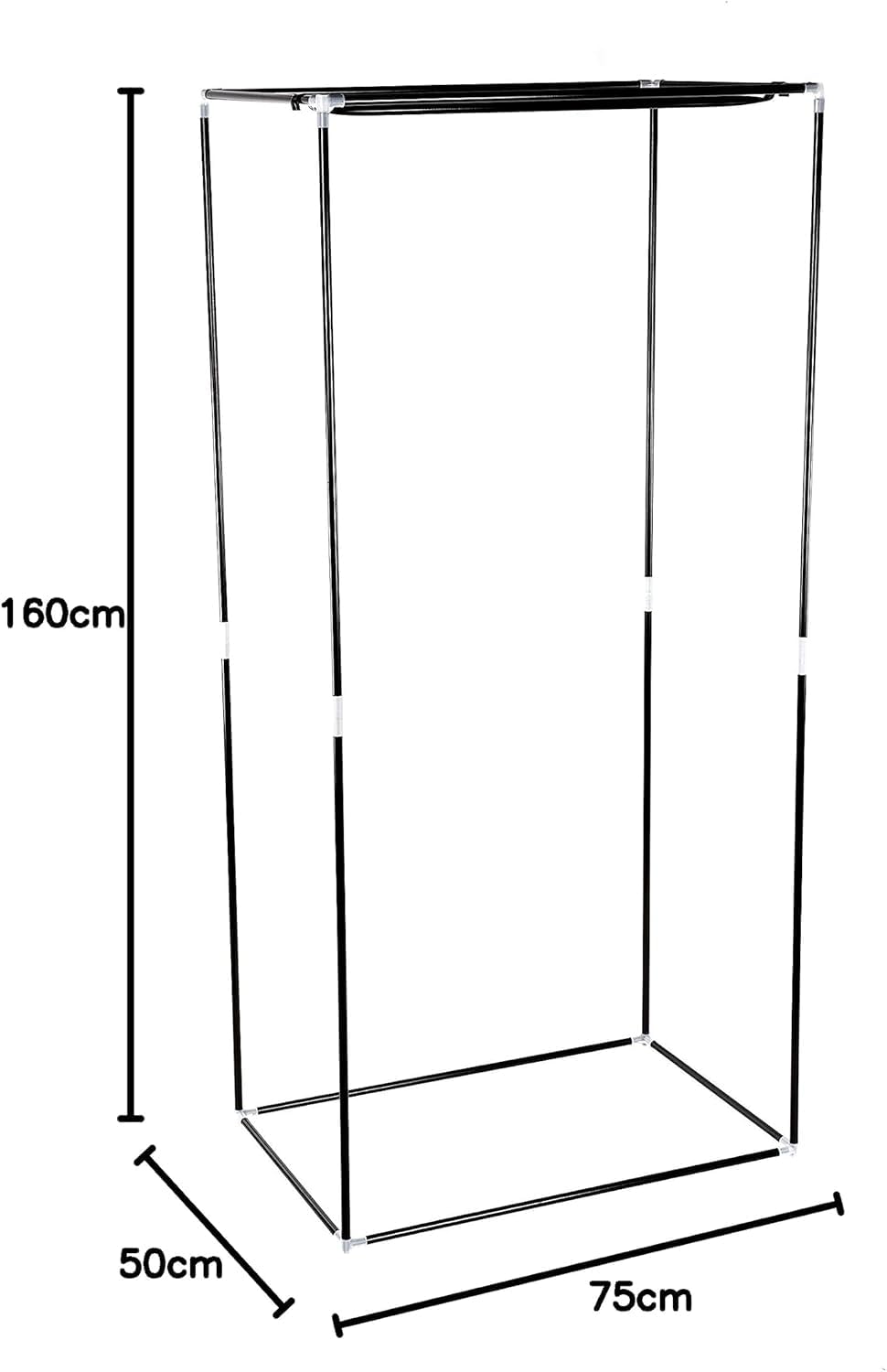 Armadio Guardaroba Salvaspazio 70x50x160cm Metallo TNT
