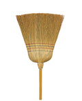 Fercasashop Saggina Broom EXTRA 4 strands with wooden handle 140cm, Natural Fibres, Ideal for Cleaning Exteriors and Rough Floors,