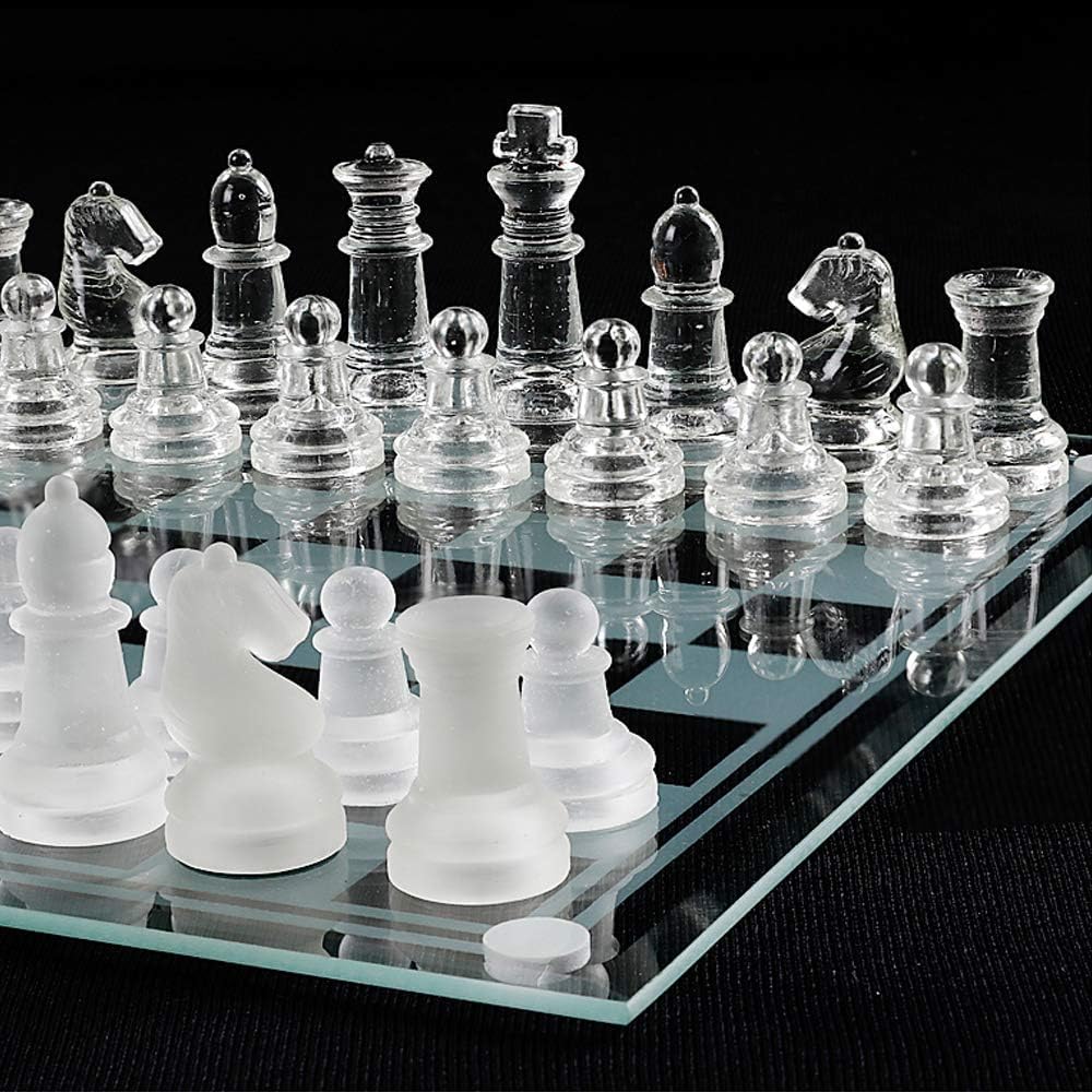 Set Scacchi Vetro Cristallo Artigianale 25x25 cm