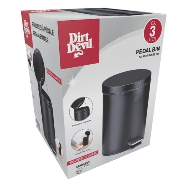 Dirt Devil Stainless Steel Soft-Close Pedal Bin for Kitchen