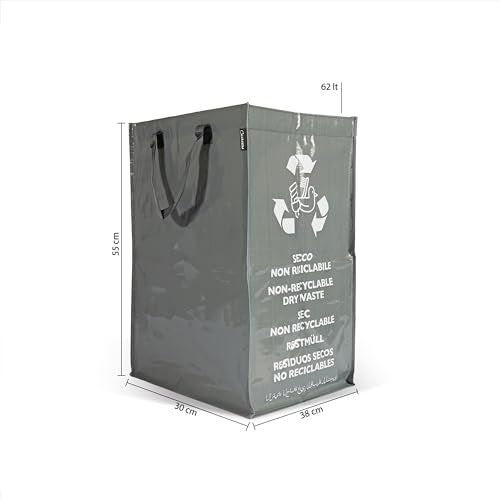 Ricicla Bag – Contenitore Raccolta Differenziata 62L con Maniglie | 30×38×55 cm