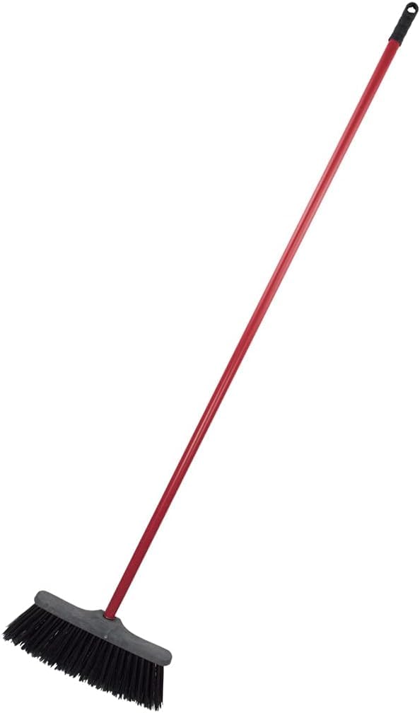 Set 5 Scope Industriali Setole Rigide 27cm Manico 140cm