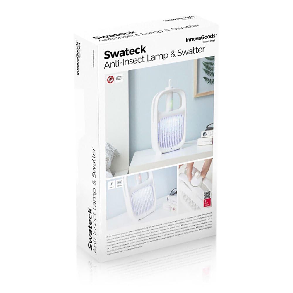 Lampada Antizanzare 2in1 Swateck Racchetta Ricaricabile