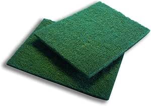 Fibres abrasives vertes professionnelles XXL - Lot de 24 pièces 15 x 30 cm pour le nettoyage de la cuisine