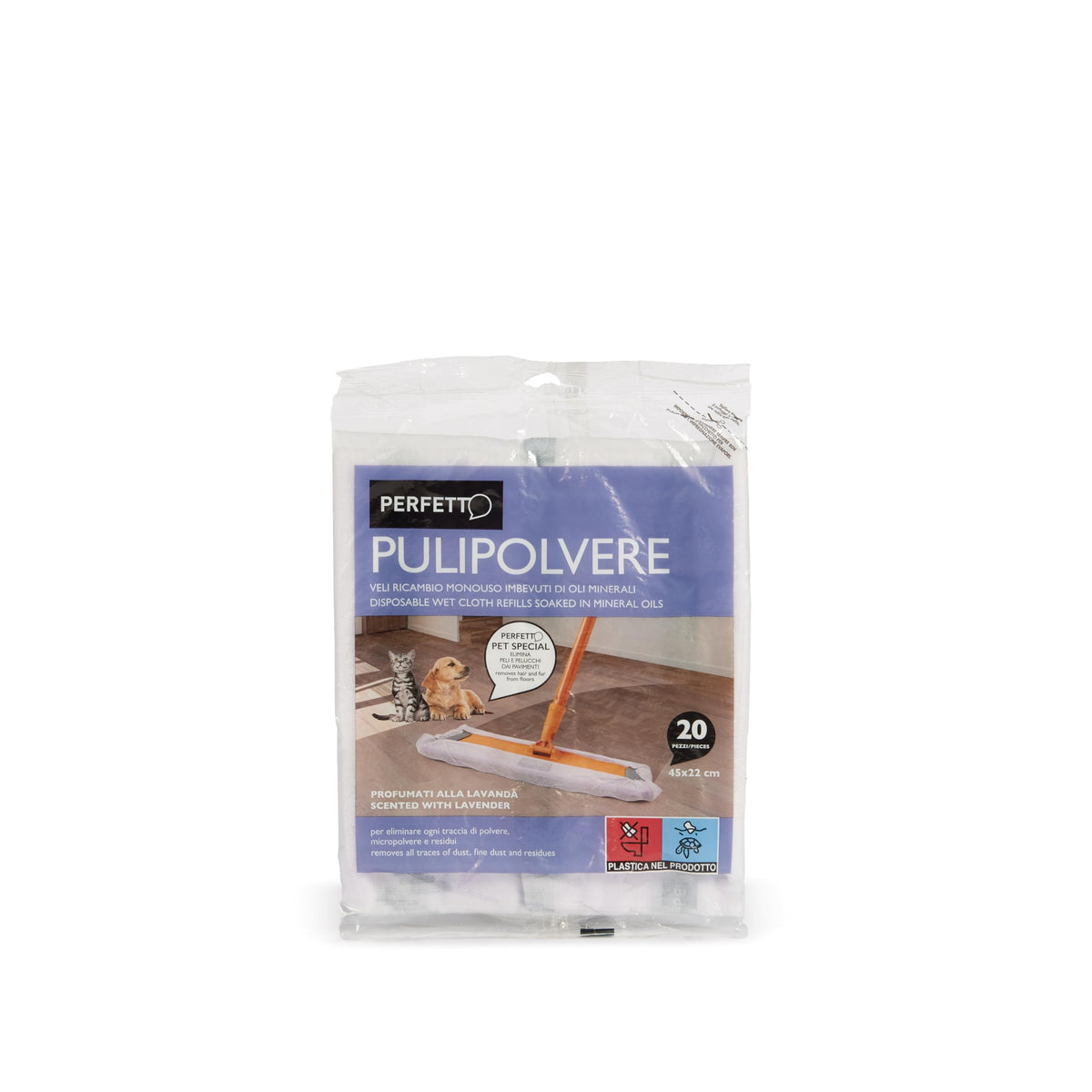 Refill pack of 20 nets, 45x22 cm, lavender