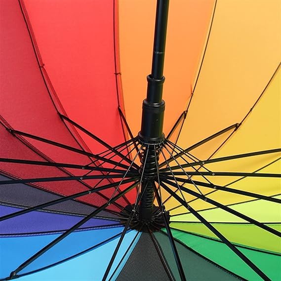 Ombrello Pieghevole Arcobaleno 16 Stecche Antivento