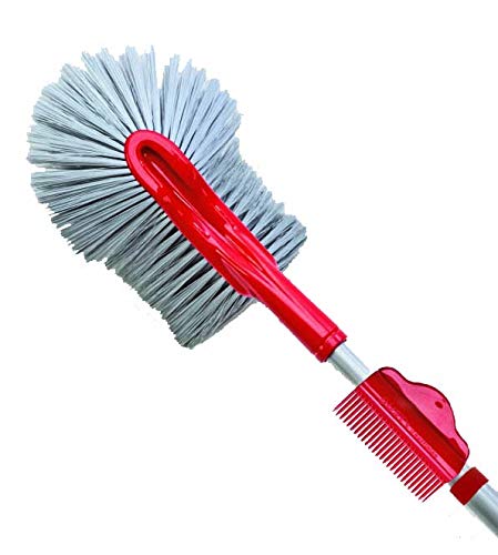 Fercasashop - Universal Spider Web Cleaner, Triple Action Cobweb Dust Collector with Long, Thick Bristles and Extendable Handle, 300cm