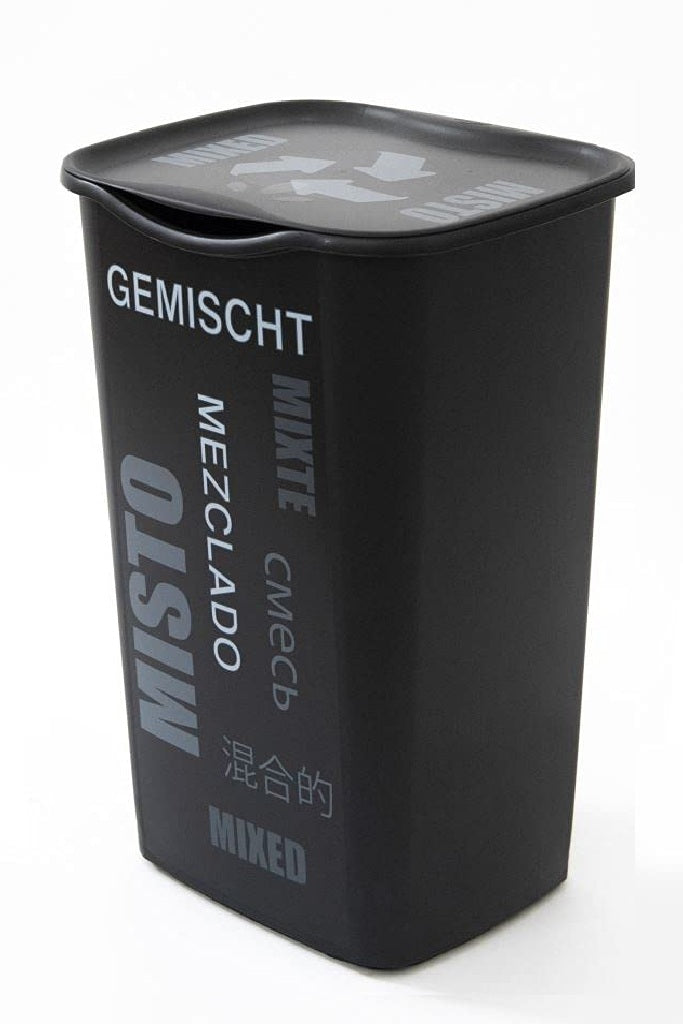 Pattumiera Raccolta Differenziata 50L - Bidone Recicling con Coperchio 4 Colori