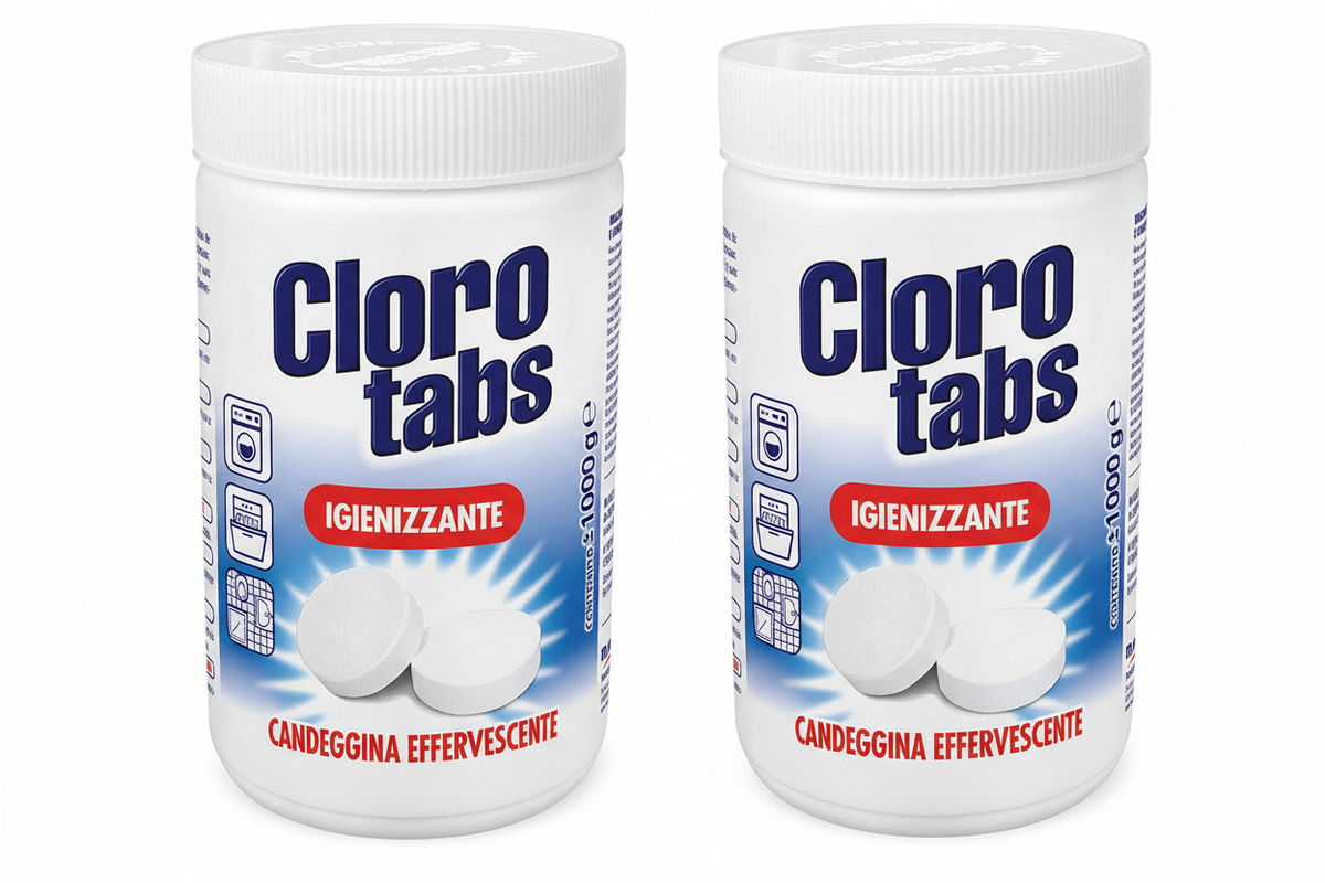 Cloro Tabs Pastiglie Candeggina 1kg - Igienizzante Multiuso