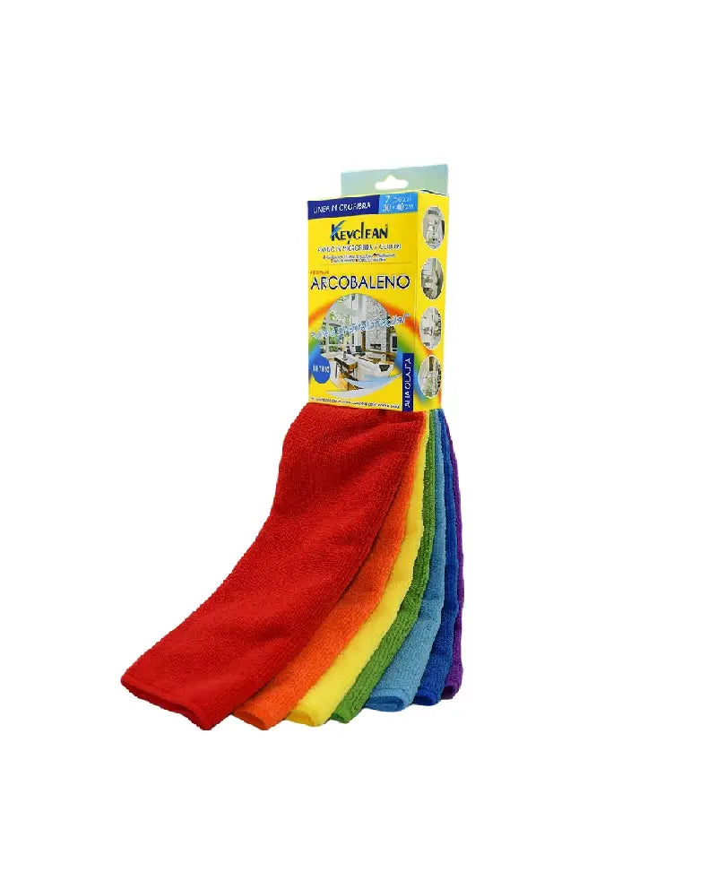 Kit Pulizia Cucina 28 Pezzi - 7 Panni Microfibra Arcobaleno + 6 Spugne Abrasive + 15 Pagliette Acciaio Zincato